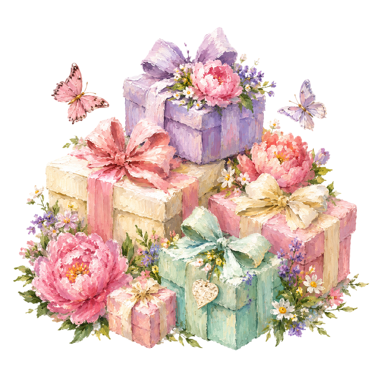 Ilustrasi hadiah bunga